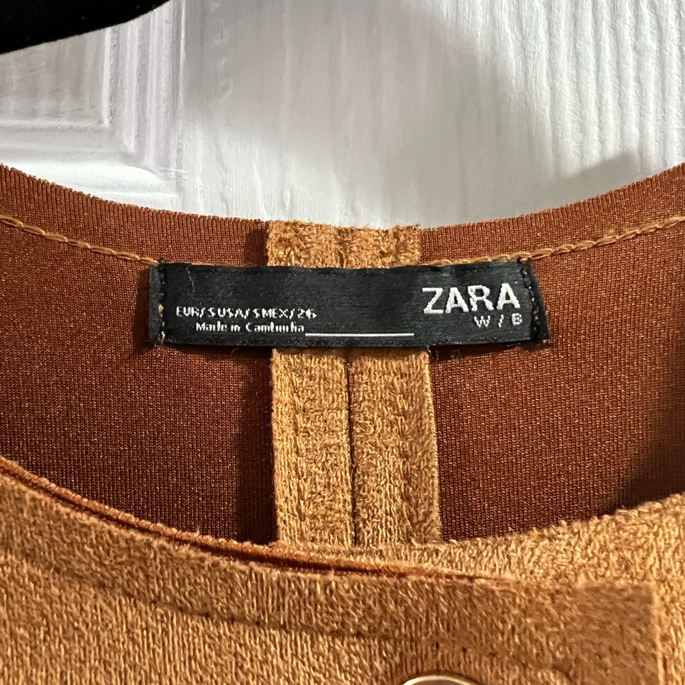 Zara Tan and Cream Teddy Jacket - Picture 2 of 3
